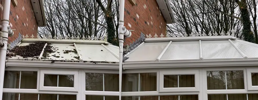 conservatory roof cleaning bolton before and after